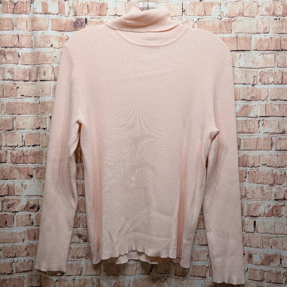 Chico's Soft Pink Turtleneck Sweater Size 2